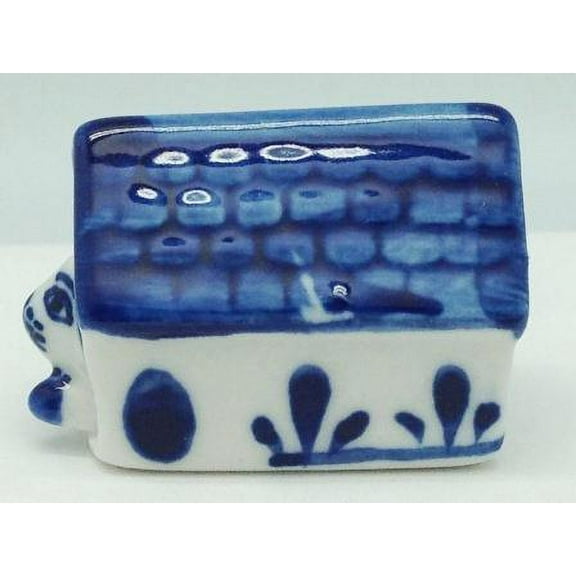 Delft Blue Ceramic Dog House