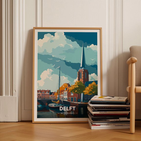 Delft Netherlands Cityscape Wall Decor