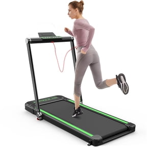 Delfy 2 in 1 Under Desk Treadmill, Folding Treadmill 2.5HP with Remote Control, 0.6-7.6 mph, LED Display, Phone/Tablet Holder, Electric Walking Running Machine for Home Office, No Assembly Needed