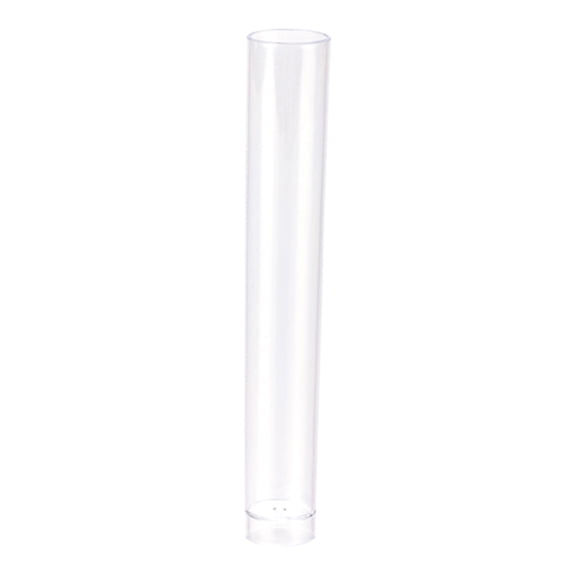 Delgado 1 oz Clear Plastic Test Tube Glass - 3/4" x 3/4" x 5 1/4" - 100 count box