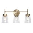 thumbnail image 1 of Kenroy Home Delgado 21'' Vanity Light 3-Light Wall Light Fixture Transitional Table Light Fixture for Bathroom, Hallway, or Office, Antique Brass, 1 of 7