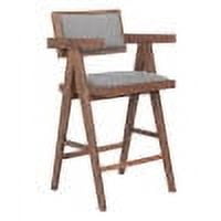 Delhi Counter Stool (Set of 2) Gray & Walnut