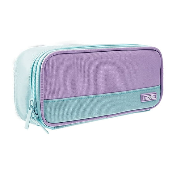 Deli 1-Piece Oxford Cloth Pencil Case, Multi-Compartment Large Capacity. (Purple)