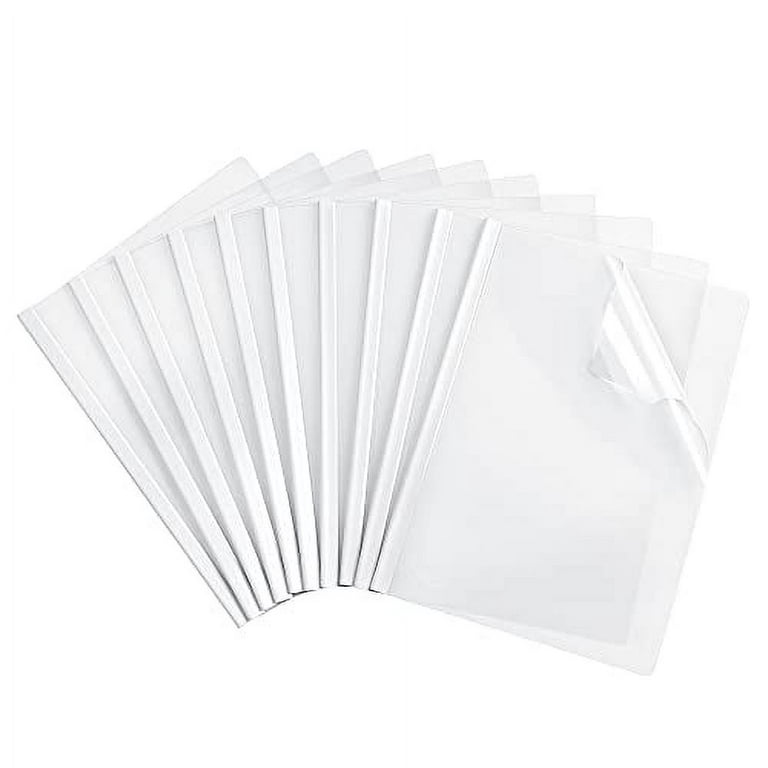 MECCALINE Clear Plastic File Folders for Document, Resume, Presentation, Project, or Portfolio Filing, Large Thick Heavy-Duty Pet Sleeves for U.S.