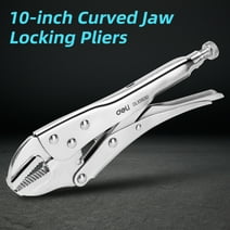 Deli 10-inch Straight Jaw Locking Pliers, Locking Plier with Wire Cutter and Adjustable Vise Grips