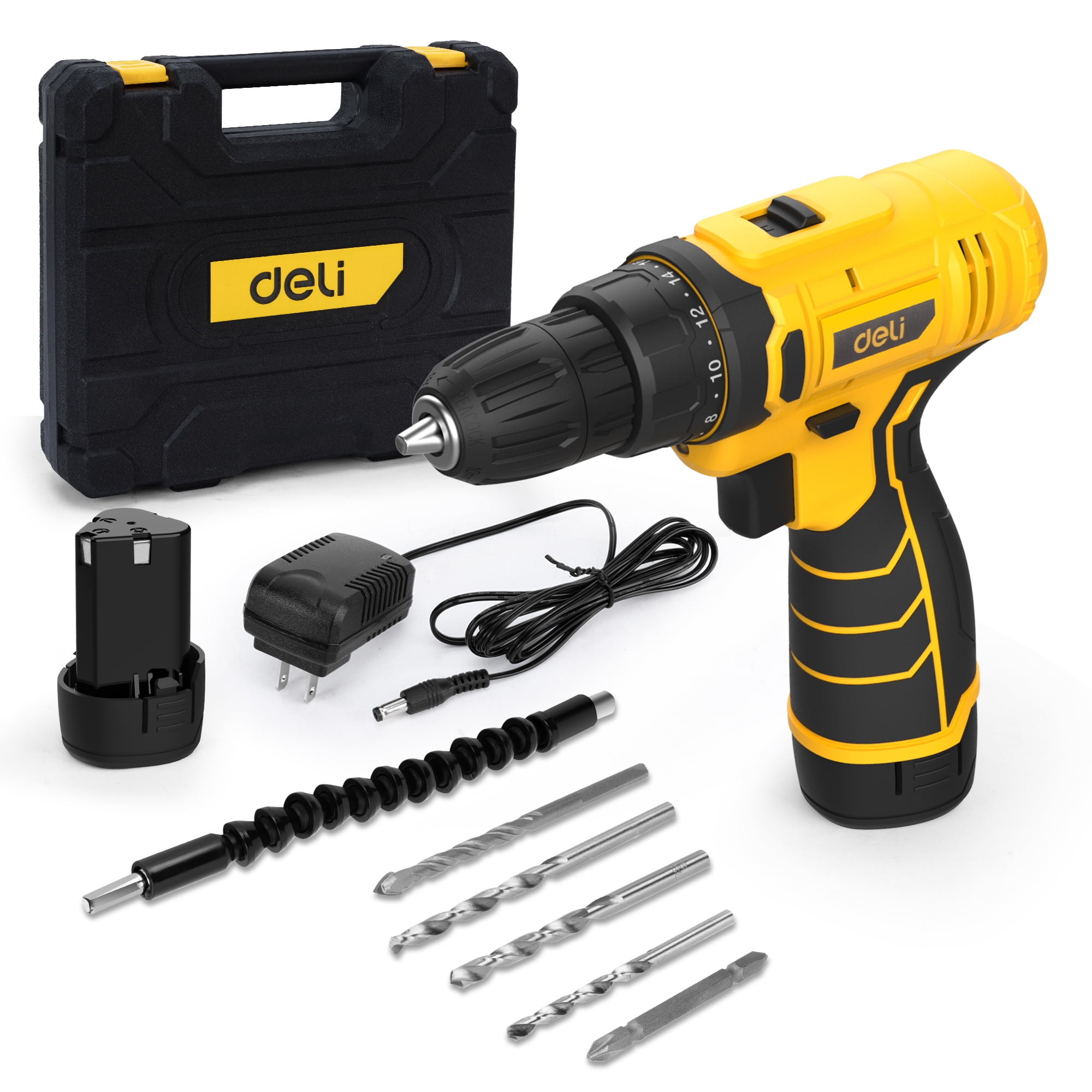 Deli 12V Max Lithium-Ion Cordless Impact Drill Driver Set Deli 12V Max Lithium-Ion Cordless Impact Drill Driver Set