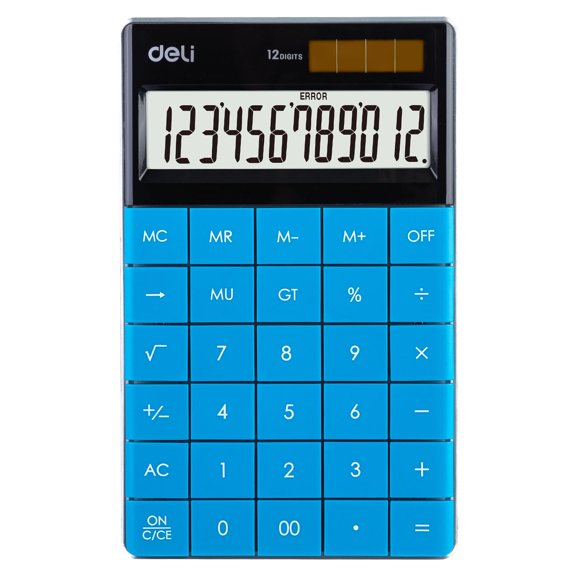 Deli 1589 Modern Calculator- Blue | Perfect For Quick Calculations, Complex Equations, Or Managing Finances