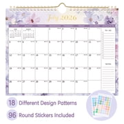 Deli 18 Months Wall Calendar 2026, 11" x 8.5", Thick Paper with Julian Dates and Block, Monthly Planner for Office Home Planning & Organizing, Color Design