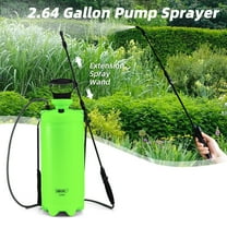 Deli 2.64-Gallon Handheld Pump Sprayer,Electric Sprayer for Lawn & Garden with Extended Spray Wand and Shoulder Strap, Pressure Relief Valve