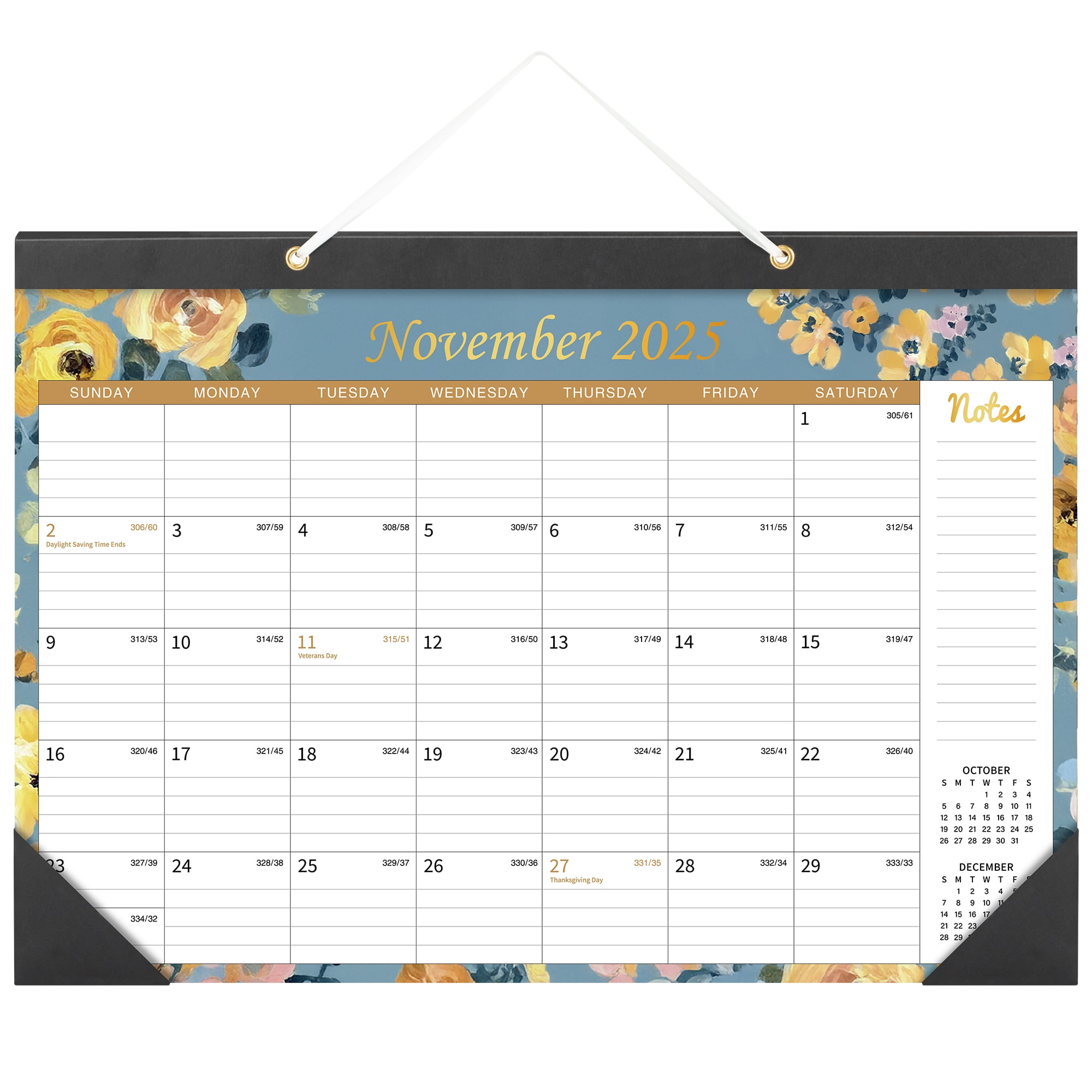 Deli Desk Calendar 2025 from July 2025 Through Jan 2026, 18 Monthly 17 x 12" Desktop/Wall Calendar, Thick Paper with Julian Dates and Block for Home School Office
