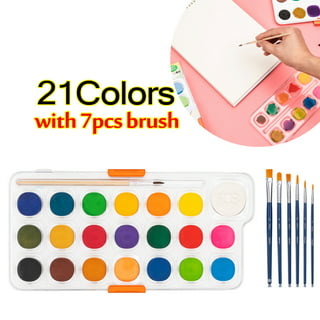 NOGIS Watercolor Paint Set for Kids - 1Pack - Washable Paints in 12 Colors  - Perfect for Home, School and Party- Paintbrush Included 