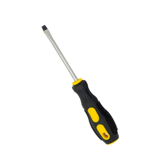 Deli 2Pcs Magnetic Screwdriver Flat Head Cross Screwdriver Household Tool Set Handle Multi-Purpose Detachable Screwdriver 3-Inch Cross Massage Handle Smile Home