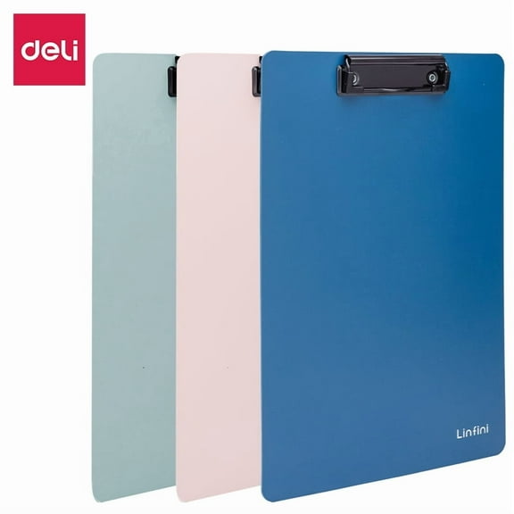 Deli 3 Pcs Office Plastic Clipboard, Suitable For All Ages, Ideal For Use In Classrooms And Offices.