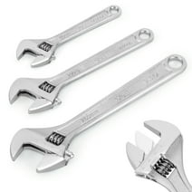 Deli 3-Piece Adjustable Wrench Set with Comfort Handles,6", 8" & 10"