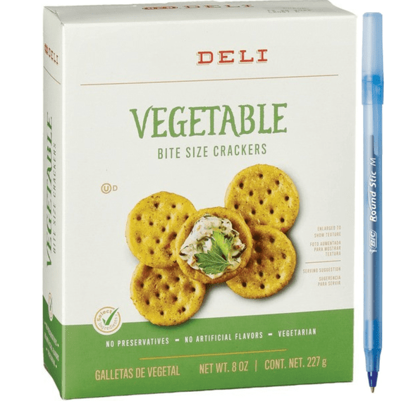Deli Bite Size Vegetable Crackers 8 oz