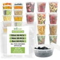 Deli Containers with Lids 60Pack (8, 16, 32 oz 20
