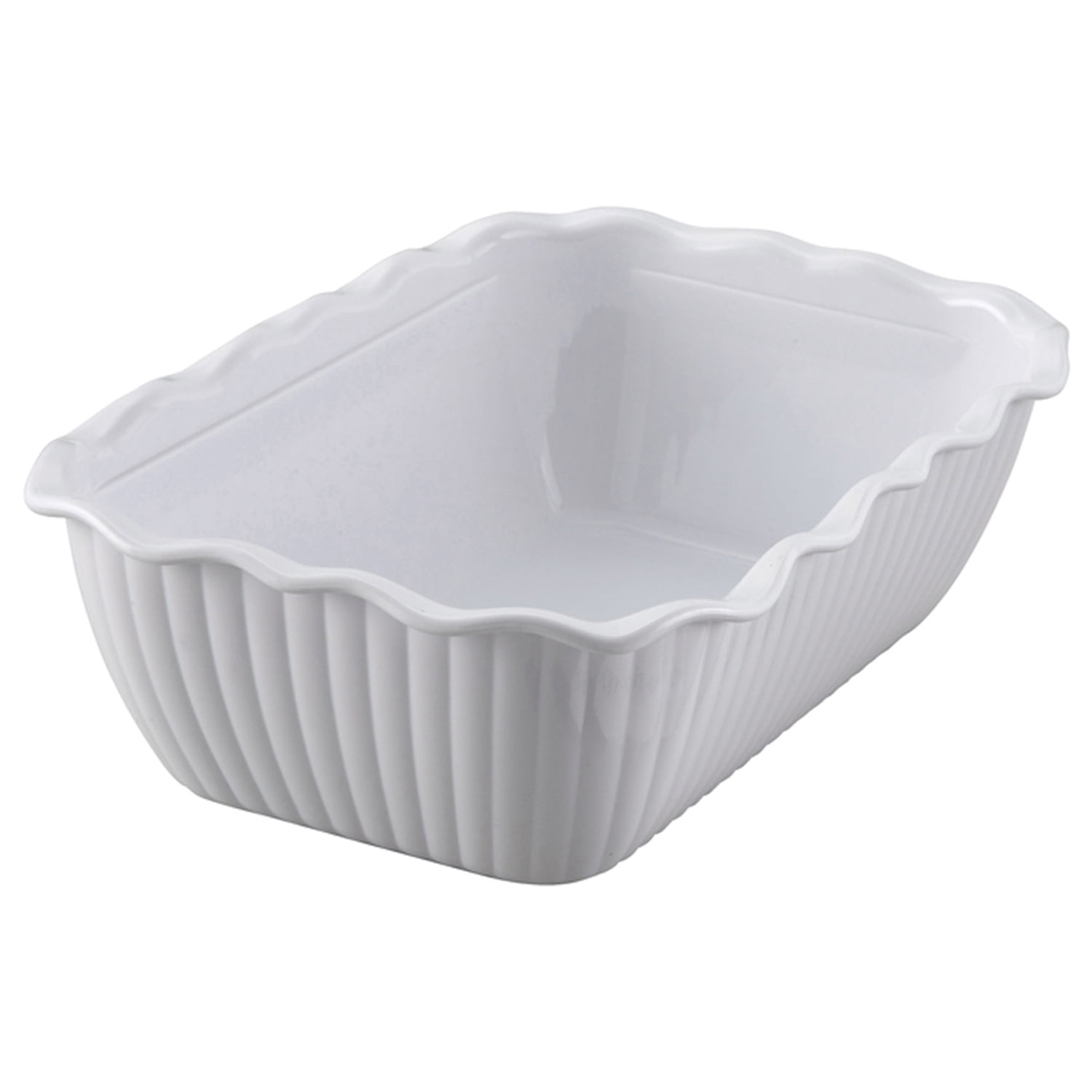 Winco CRK-10W Deli Crock - 10 x 7 x 3 in., White - Walmart.com