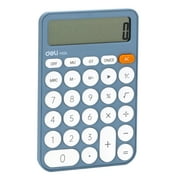 Deli Cute Calculator Desktop Big Buttons Small Simple Handheld Calculator Basic with 12 Digit Large LCD Display Girls Aesthetic Calculator for Women Standard Calculator for School Home Office,Blue