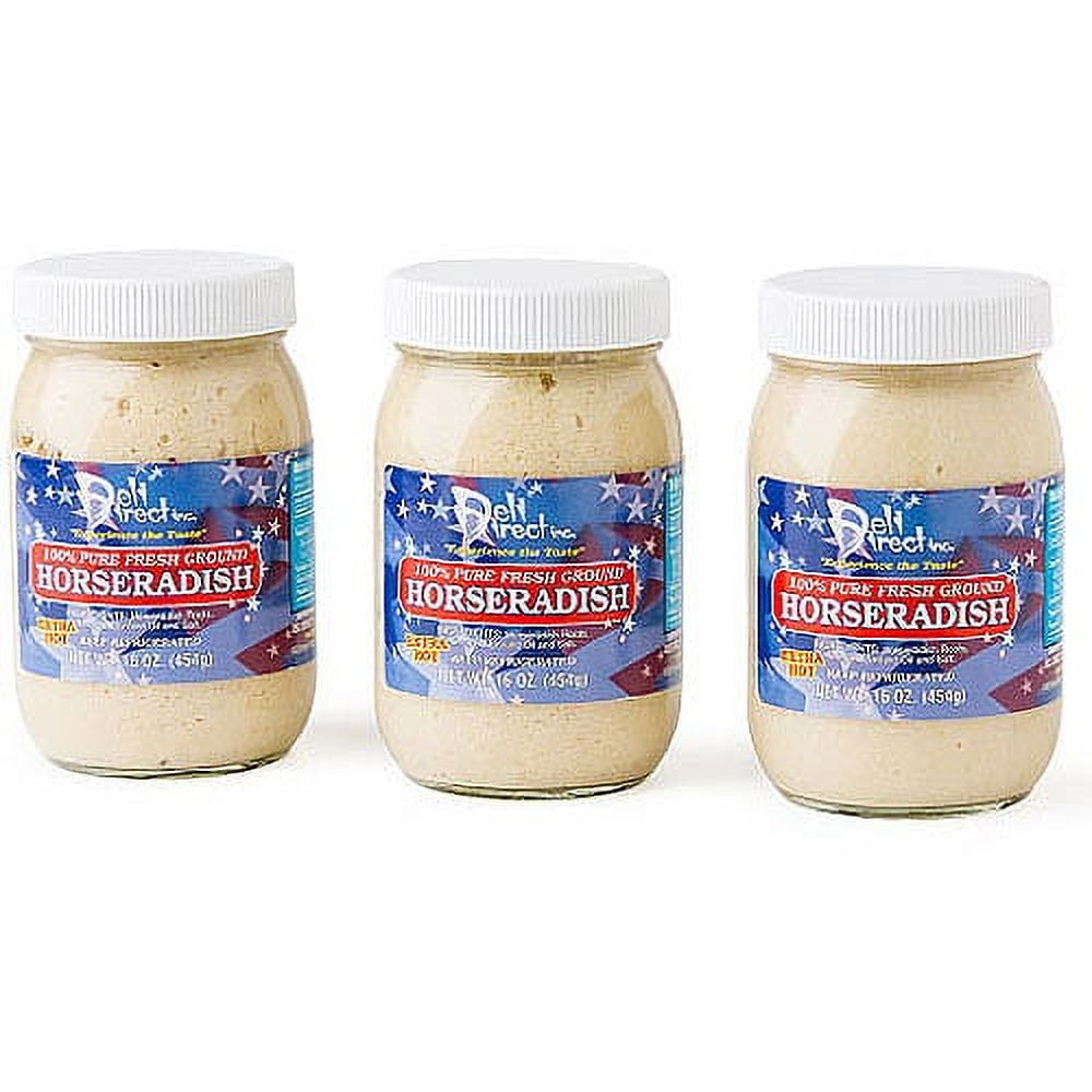 Deli Direct Extra Hot 100 Pure Fresh Ground Horseradish, 16 oz, 3