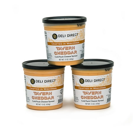 Deli Direct Wisconsin Tavern Cheddar Cheese Spread, 3 Packs, 15oz Each