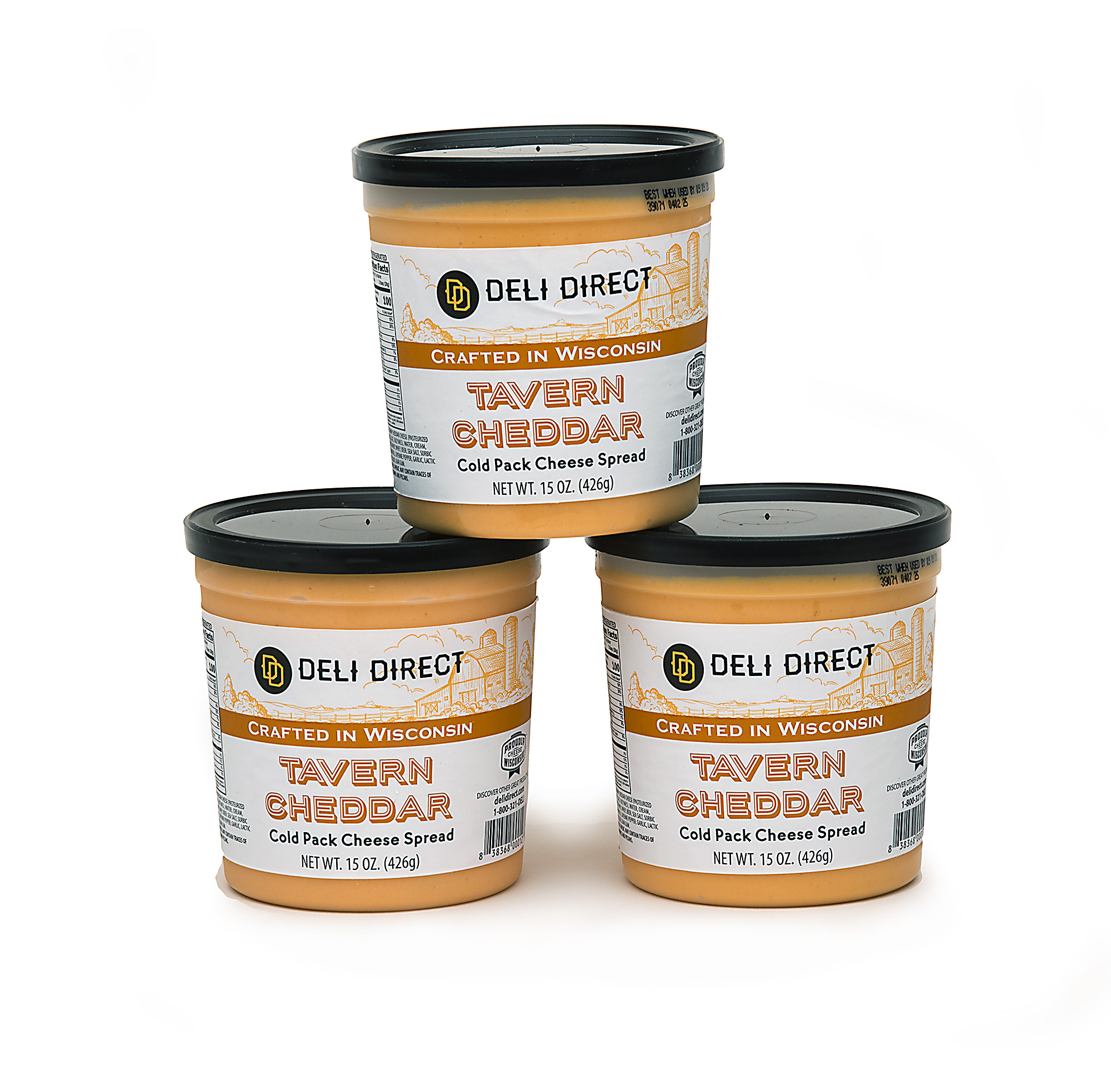 Deli Direct Wisconsin Tavern Cheddar Cheese Spread (3 Packs 15oz each