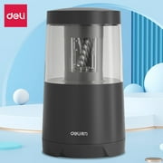Deli Electric & Battery Pencil Sharpener, Automatic with Adjustable Thickness, Black
