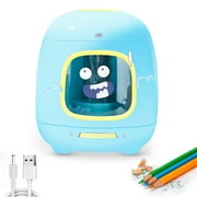 Deli Electric Pencil Sharpener,Suitable for No.2 Pencils Colored Pencils, USB & Battery Operated, Blue