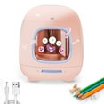 thumbnail image 1 of Deli Electric Pencil Sharpener,Suitable for No.2 Pencils Colored Pencils, USB & Battery Operated, Pink, 1 of 7
