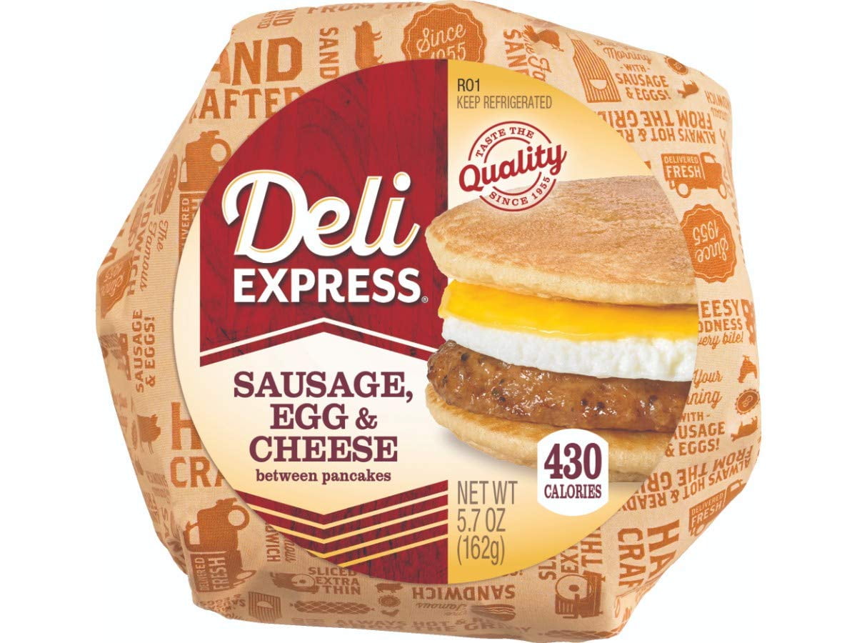 Deli Express Hot Sausage Egg & Cheese Pancakes 5.7 oz (Pack of 12)