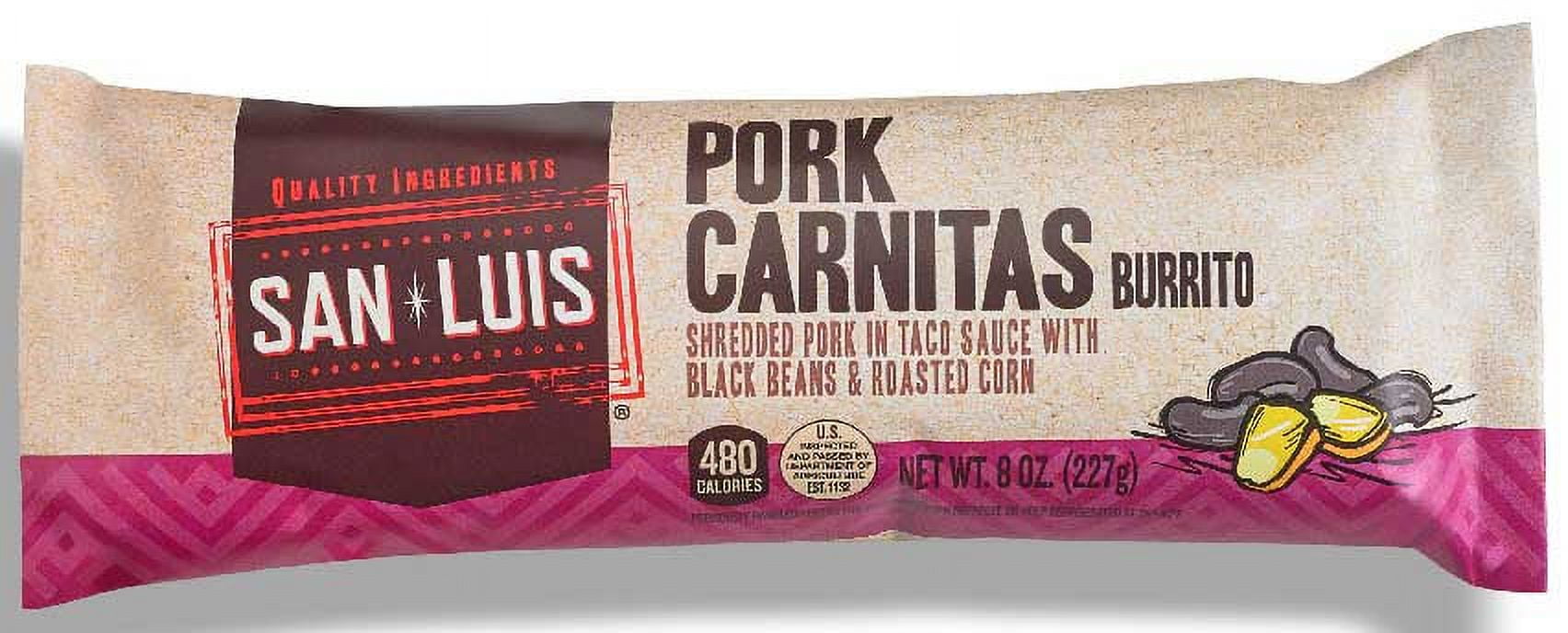 Deli Express San Luis Pork Carnitas Burrito, 8 Ounce 10 per case