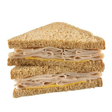 Deli Express Turkey and Cheese Wedge Sandwich, 5 Ounce -- 10 per case.