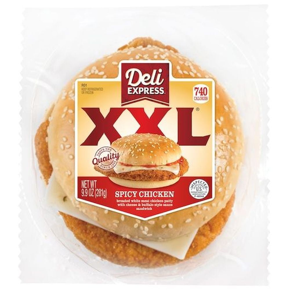 Deli Express XXL Spicy Chicken Sandwich, 9.9 Ounce -- 6 per case