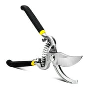 Deli Garden Pruning Shears, 8" Bypass Gardening Pruner, Garden Scissors, Garden Clippers, Black