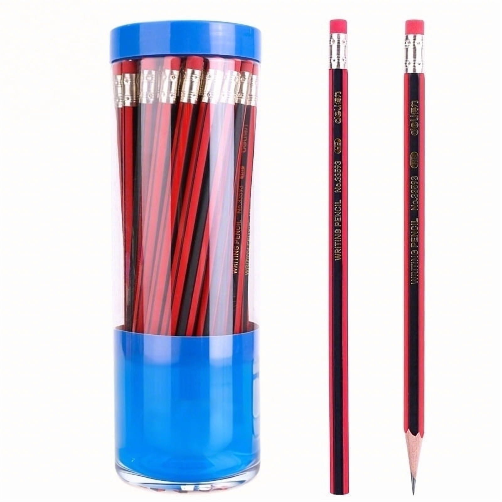 Deli HB Pencils with Eraser, 50 Count