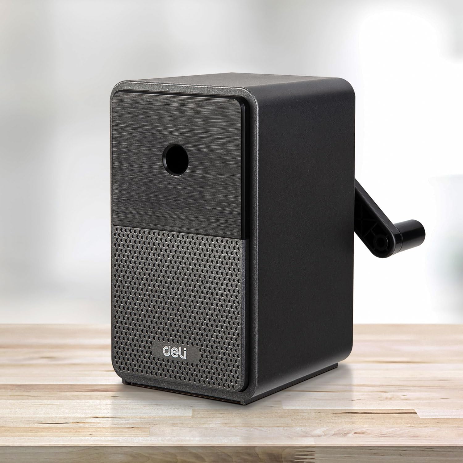 Deli Manual Pencil Sharpener, Autoin Hand Crank Pencil Sharpener with Adjustable Point for