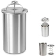 thumbnail image 1 of Deli Meat Press Stainless Steel, Ham Press Mold for Deli Meats with Thermometer and Spring Mechanism, Sturdy & Durable Lunch Meat Press for Homemade Sandwiches (1pc), 1 of 8
