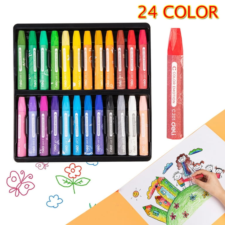 Deli Oil Pastels For artists 24 Color, Watercolor Crayons,Art