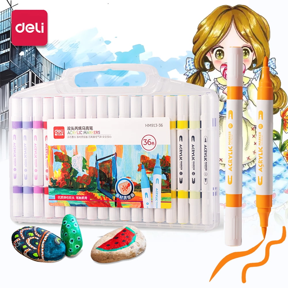 Deli-Paint-Markers-Dual-Tip-