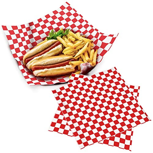 Deli Paper Sheets Sandwich Wrap Paper - 12x12 Food Wrapping Grease  Resistant Checkered Liner Papers, Perfect for Restaurants, Barbecues,  Picnics, Parties, Kids Meals, Outdoors - 250 Sheets 
