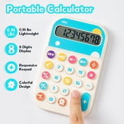 Deli Portable Calculator, Small Cute Pocket Calculator with Large Screen Display for School Home Office, Ideal for Educational Levels from Elementary to College