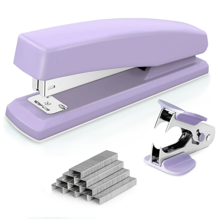 Deli Stapler, Desktop Stapler, Office Stapler, 20 Sheet Capacity, Includes  1000 Staples and Staple Remover, Purple