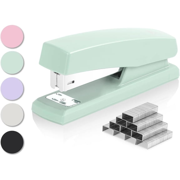 Deli Stapler, Desktop Staplers with 640 Staples, Office Stapler, 25 Sheet Capacity, White