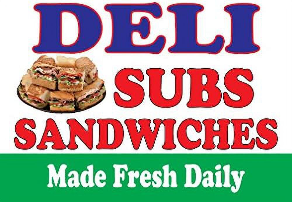 Deli Subs Sandwiches 14"X10" Store Food Counter/Wall Sign