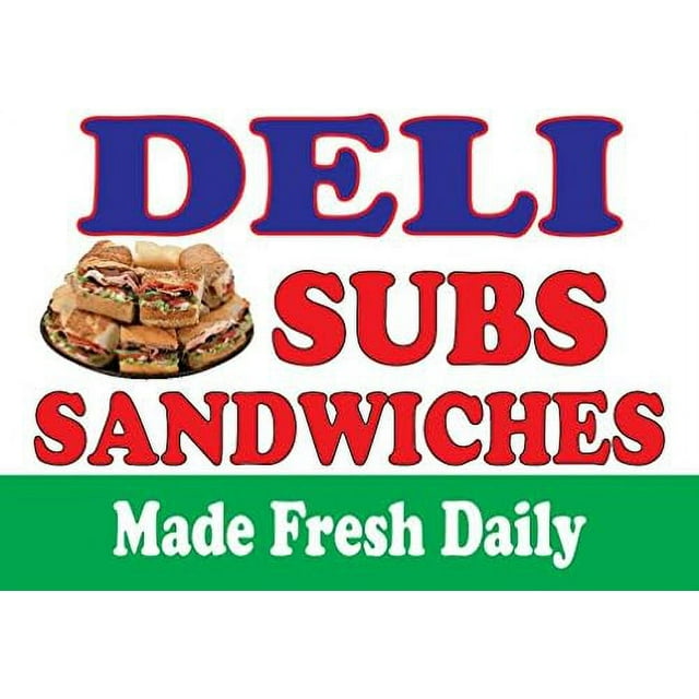 Deli Subs Sandwiches 14"X10" Store Food Counter/Wall Sign