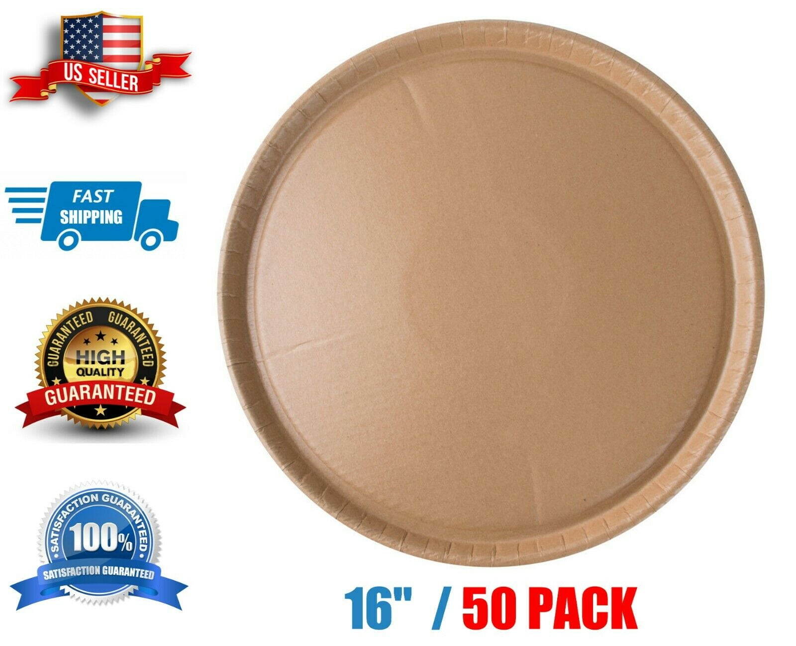 Auriga Deli Serving Tray, Corrugated Cardboard, Brown, 16", 50 Count