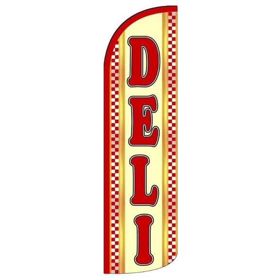 Deli Windless flag Without Pole Advertisement /Business Flags | Feather Flag |