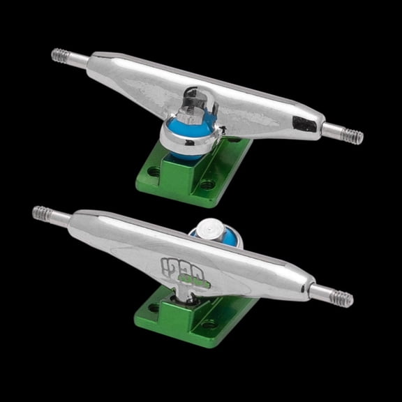 DeliDecks Fingerboard Trucks Trux Silver and Green 34mm