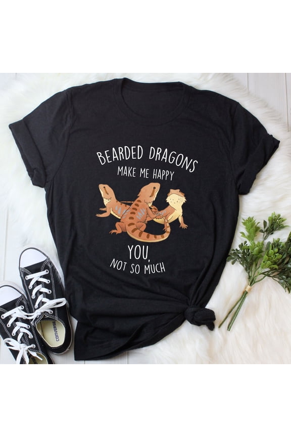 Bearded Dragon Shirt, Women, Men Tshirt, Pet Reptile Lover Gift, Lizard T-Shirt, Cute Bearded Dragon Tee Beardie Mom Dad Herpetologist