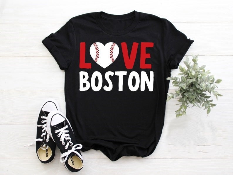 DeliFri Boston Baseball T-shirt, Boston Shirt, Boston, Boston Tee, Boston Tshirt, Boston T-shirt