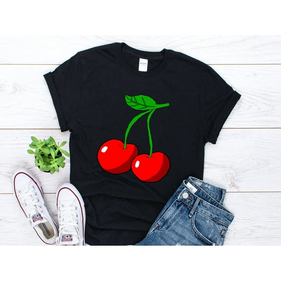 DeliFri Cherry Shirt, Cherries Shirt, Red Cherry Lover Shirt, Sweet Cherry Gift, Summer Fruit Shirt, Cherries Gift, Cherry Fruit Gift, Shirt